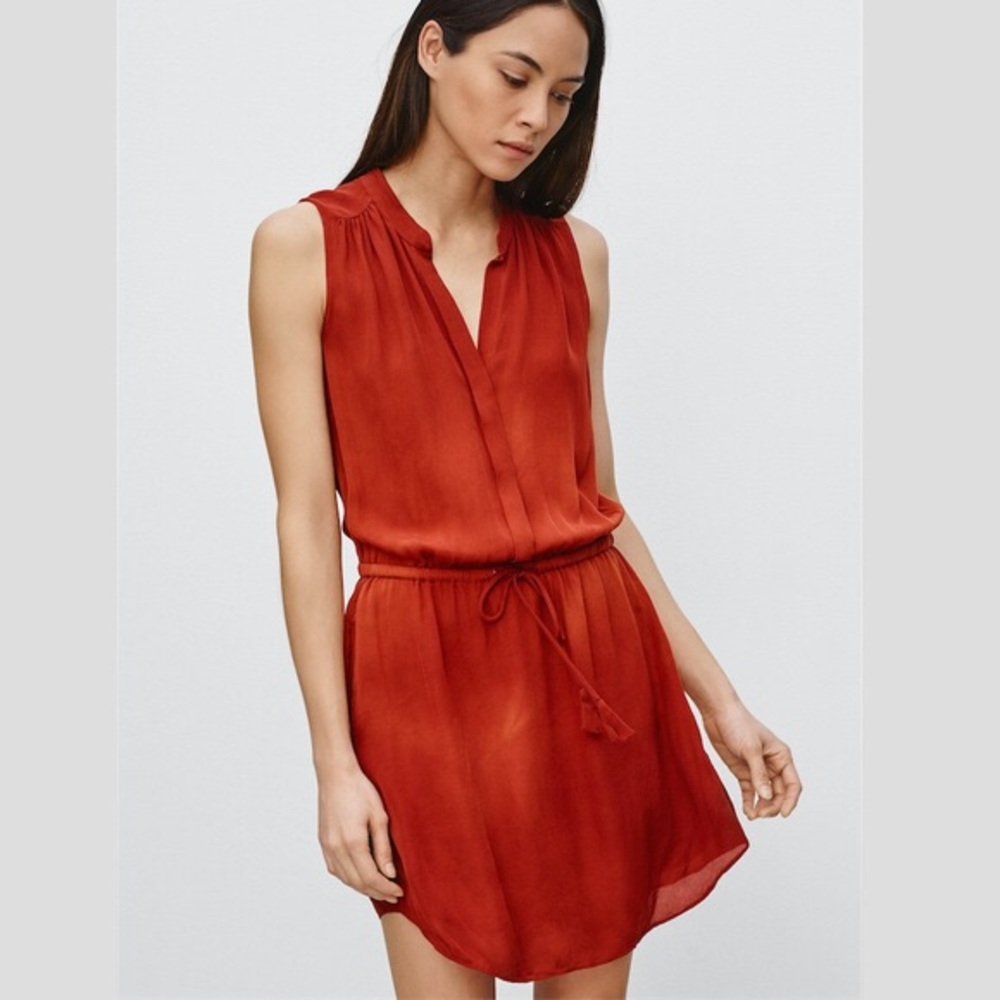 aritzia babaton bennett silk sleeveless dress Sz S